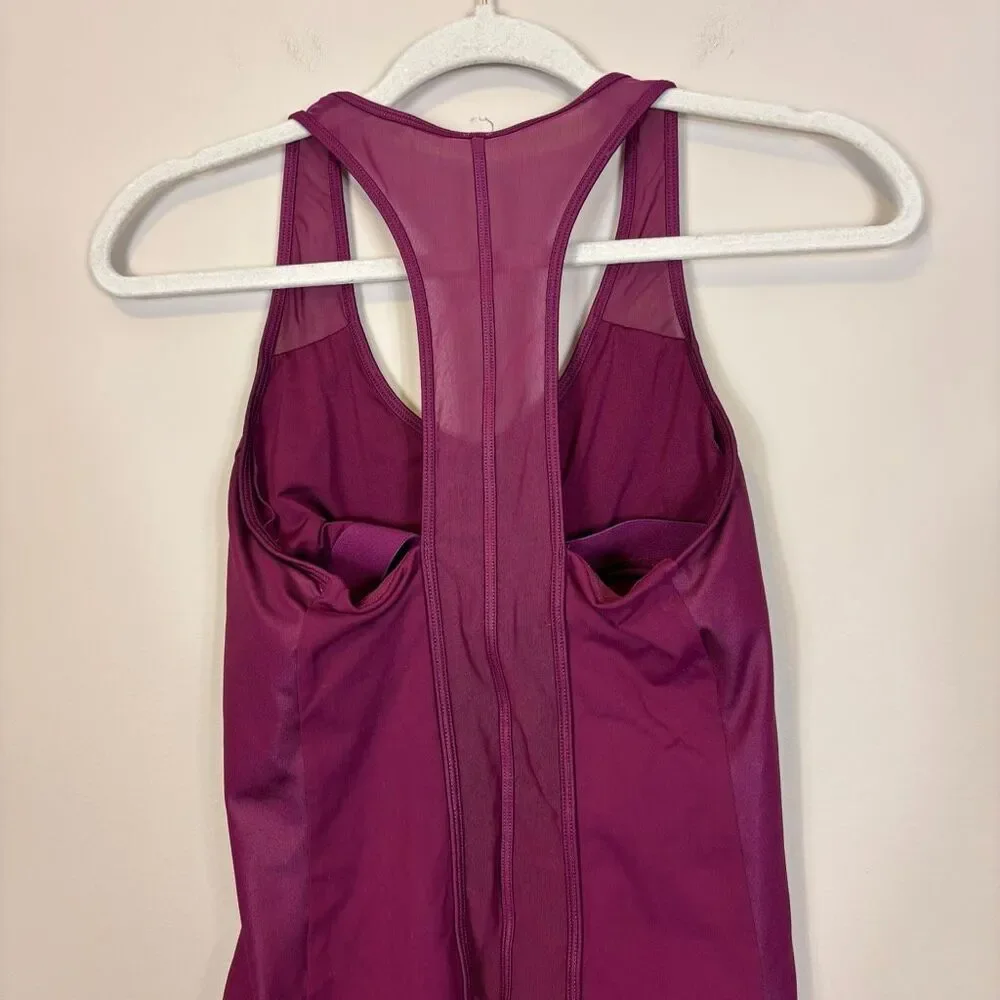 Alo Yoga Purple Shine Side Racerback Tank Top Built in Bra - Picture 5 of 5